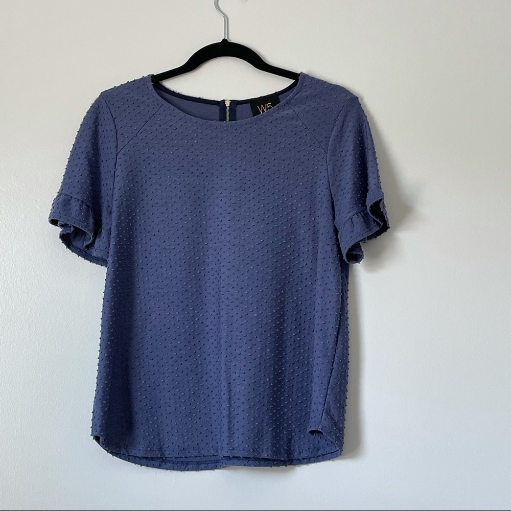 W5 Anthropologie dotted Short Sleeve Top